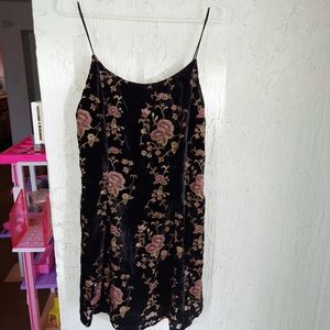 H&M floral velvet dress